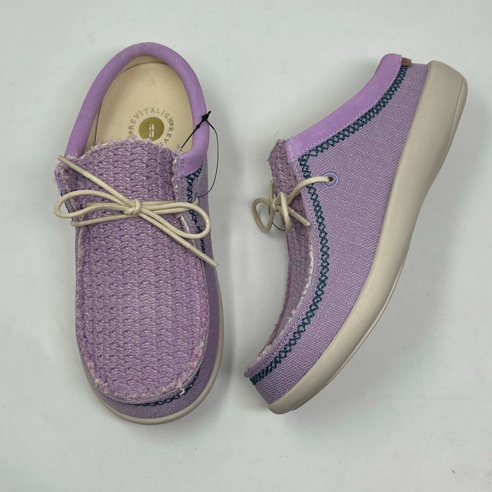 Spenco Revitalign Slide Surf Shoe Slip On Mule Sz 7 Lupine Lavender Purple